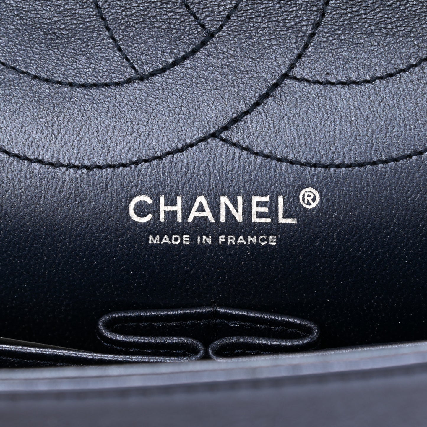 Metallic Aged Calfskin Quilted 2.55 Reissue 227 Flap Dark Navy Blue