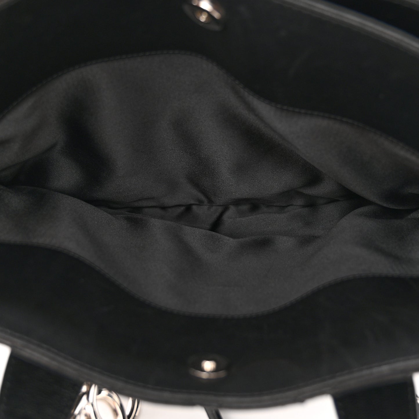 Lambskin Quilted Large Easy Carry Shopping Tote Black