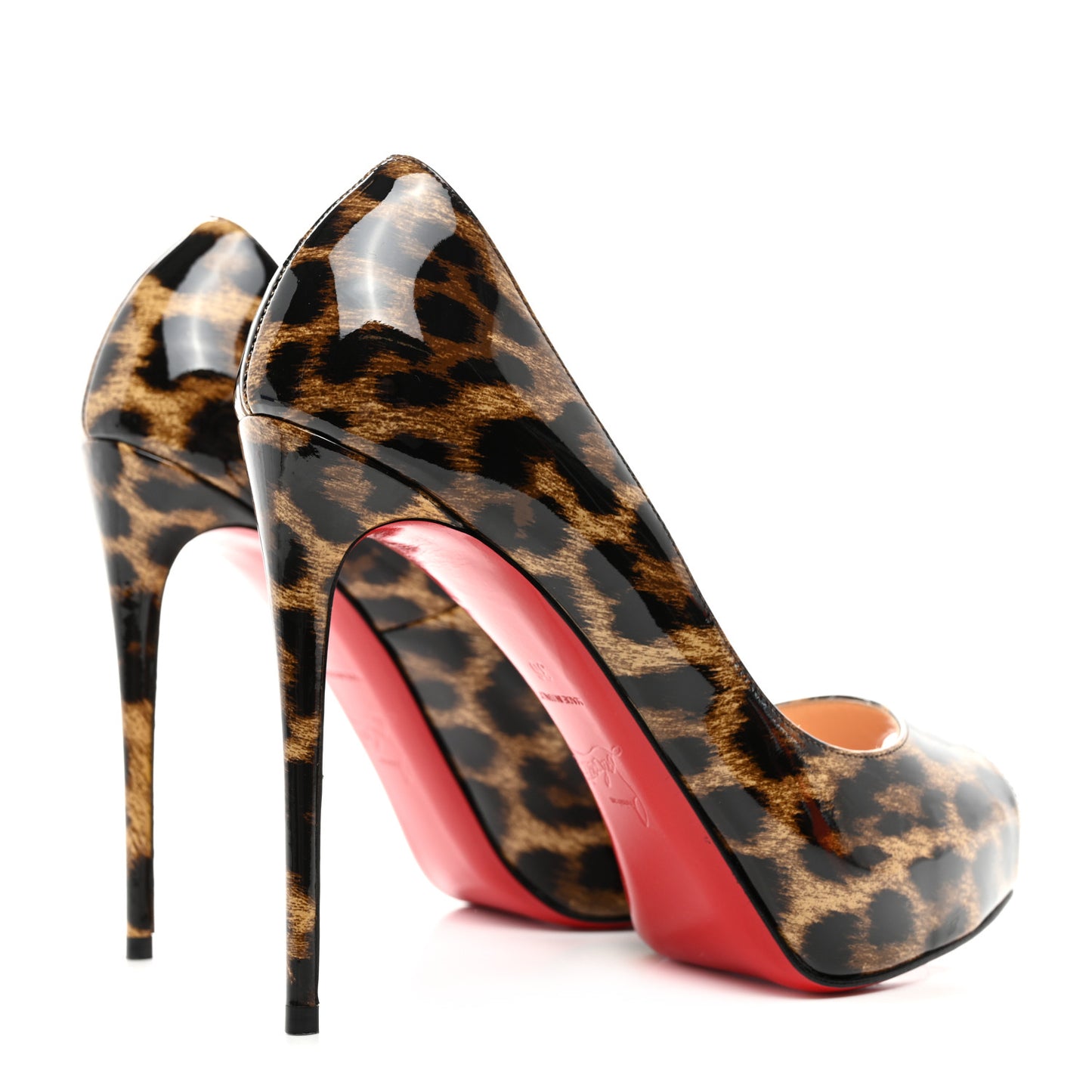 Patent Leopard New Very Prive 120 Pumps 36 Brown