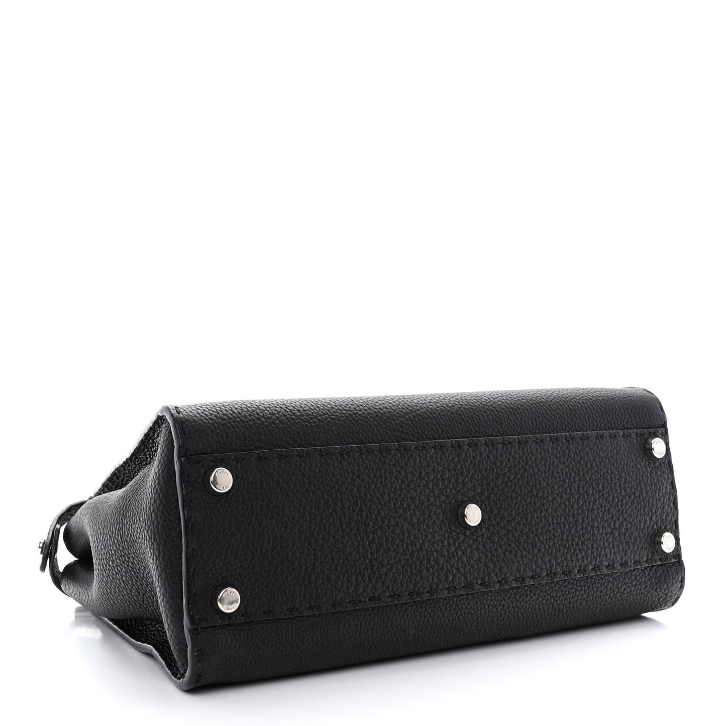 Cuoio Romano Selleria Bi-Color Medium Peekaboo Iconic Satchel Black Mou