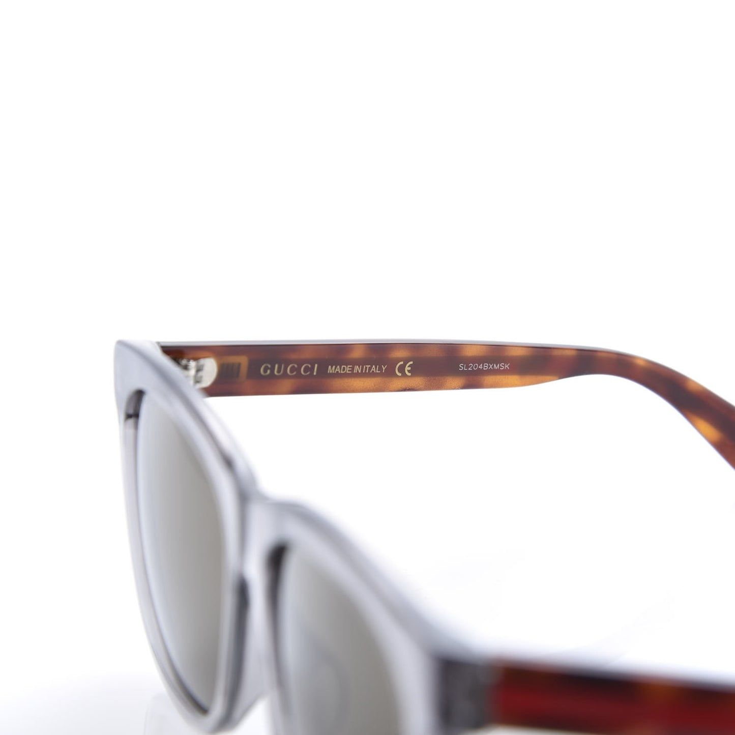 Acetate Square Frame Web Sunglasses GG0057SK Grey Havana
