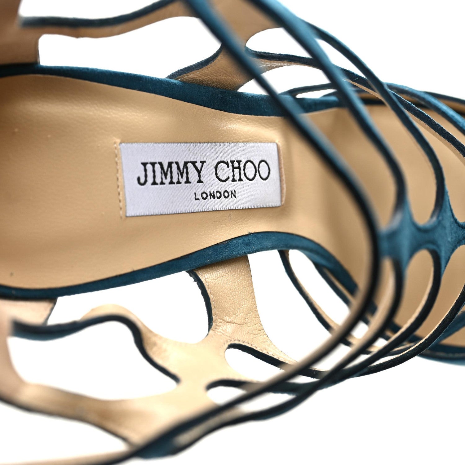 Jimmy Choo Suede Ren 100 Sandals 40.5 Blue 7 of 7