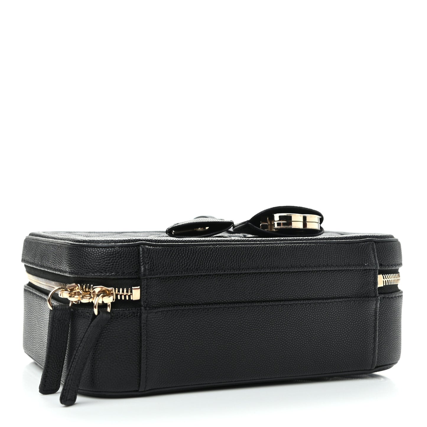 Caviar Quilted Medium CC Filigree Vanity Case Black