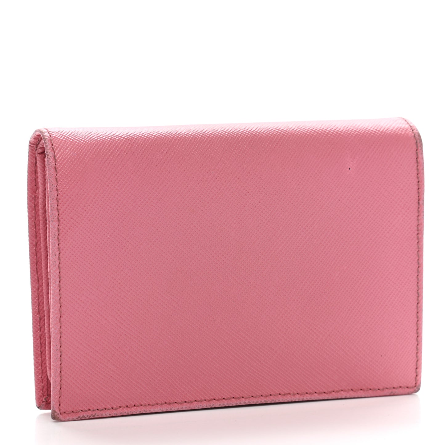 Saffiano Metal Compact Snap Bi-Fold Wallet Petalo