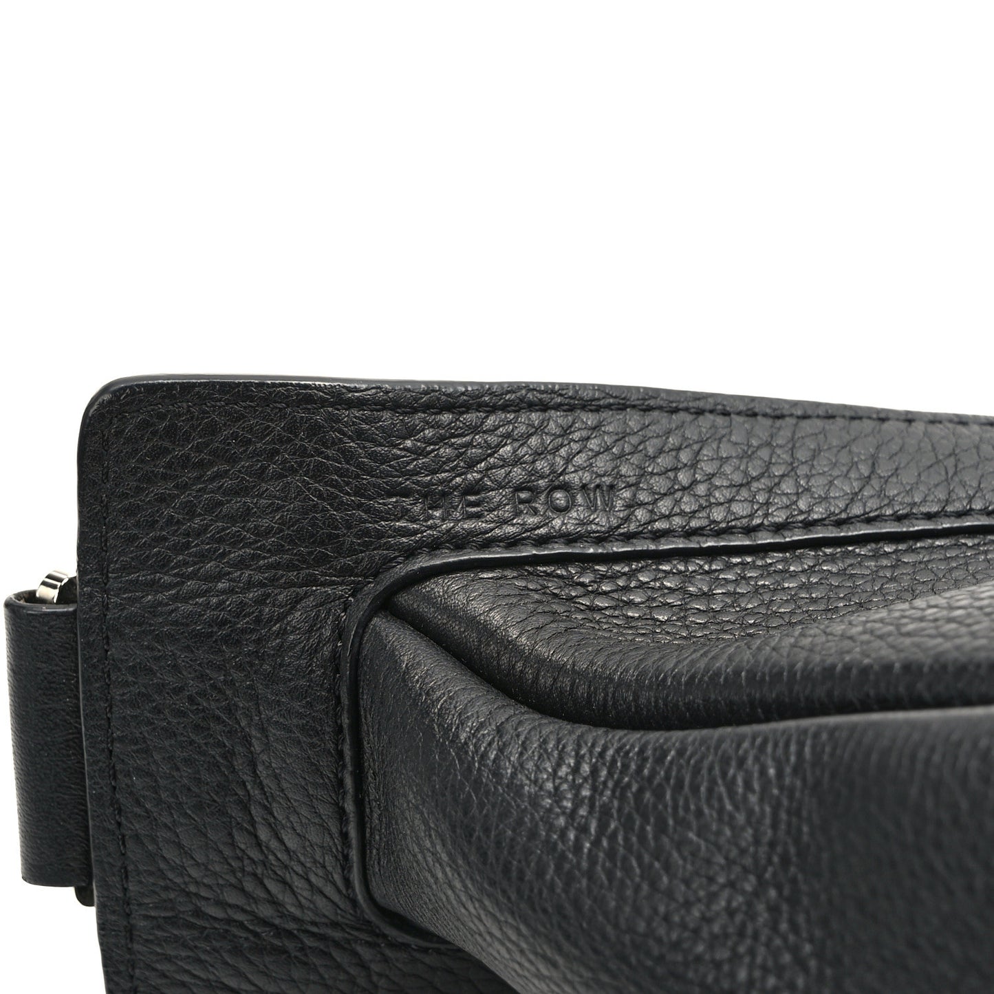 Grained Calfskin Large Slouchy Banana Bag Black