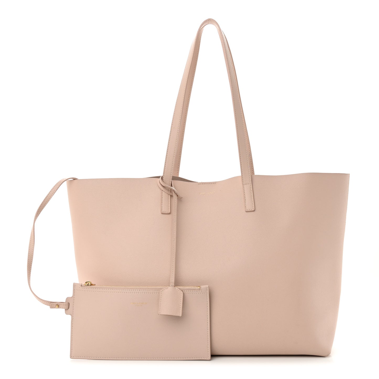 Calfskin Large Shopping Tote Pale Blush