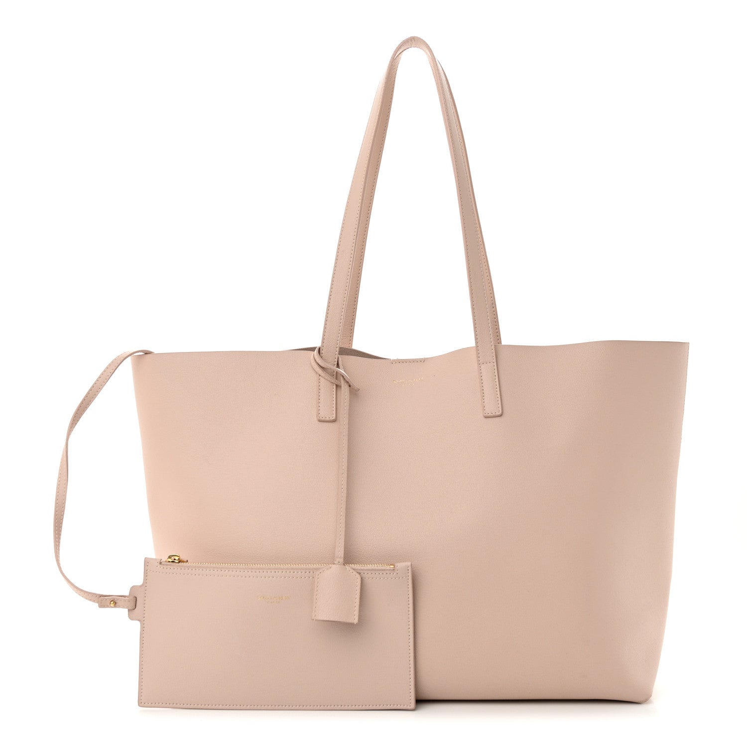 Saint Laurent Calfskin Large Shopping Tote Pale Blush 3 of 13