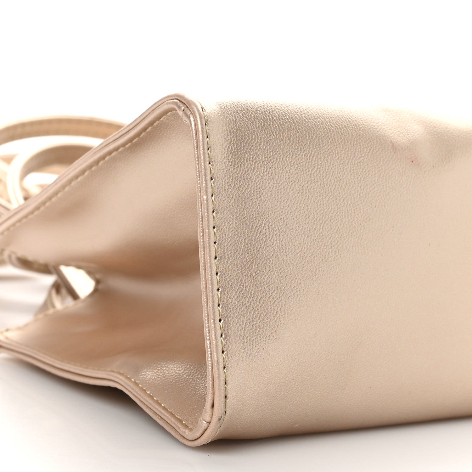 Telfar Metallic Vegan Leather Small Shopping Bag Gold 9 of 11