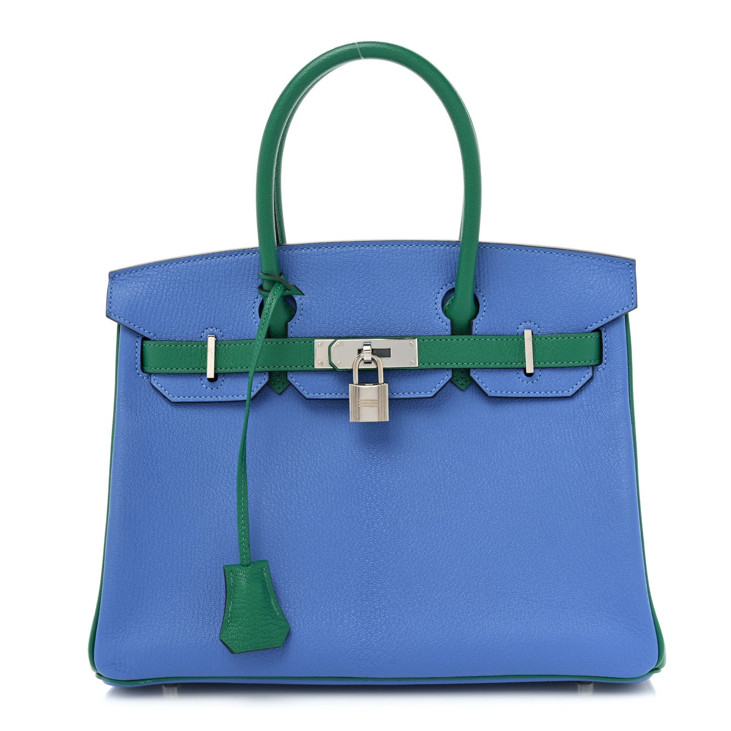 Chevre Mysore Horseshoe Birkin 30 Bleu Hydra Vert Bengale