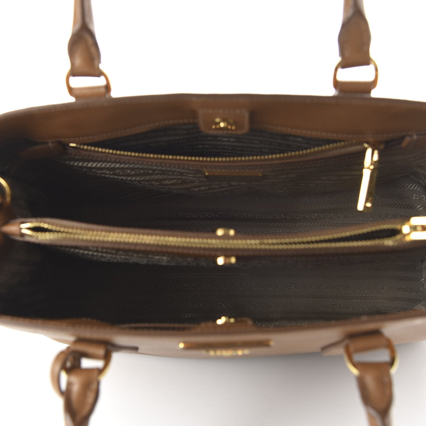 Saffiano Lux Medium Tote Caramel