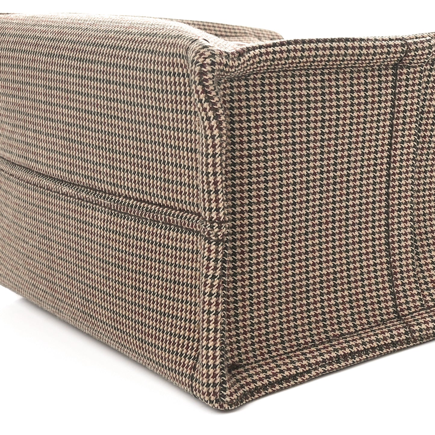 Textile Calfskin Pied De Poule Print Triomphe Striped Small Cabas Thais Multicolor