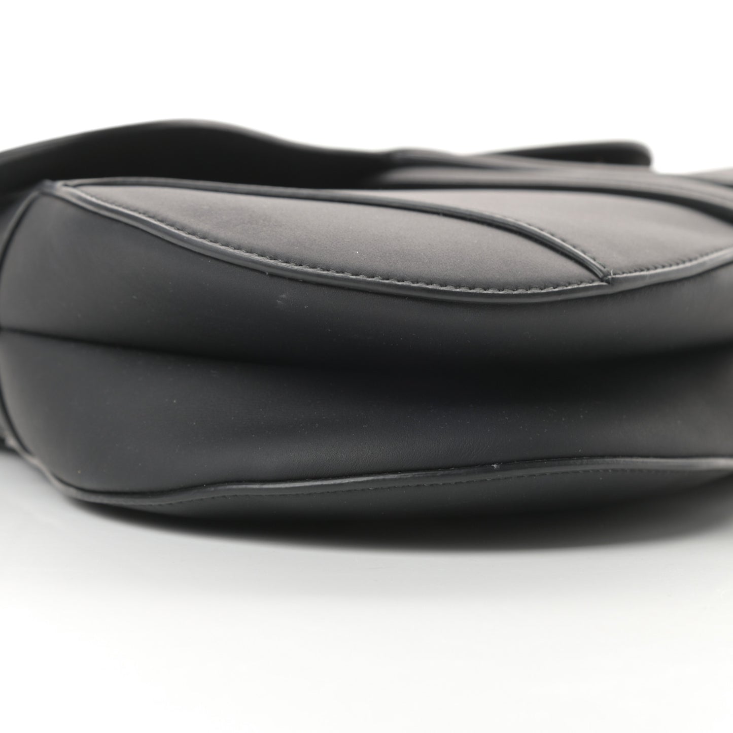 Ultra Matte Calfskin Saddle Bag Black