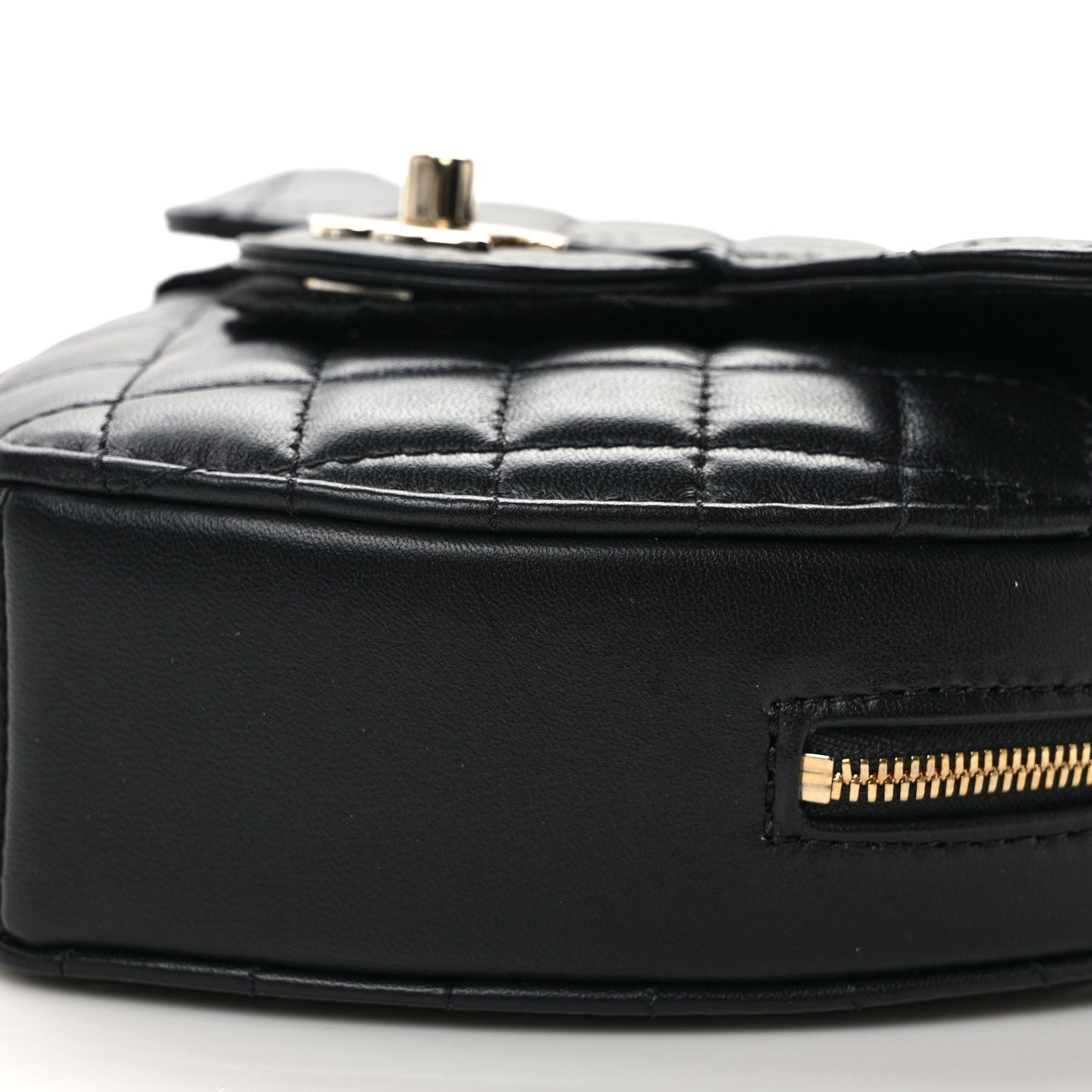Lambskin Quilted CC In Love Heart Bag Black