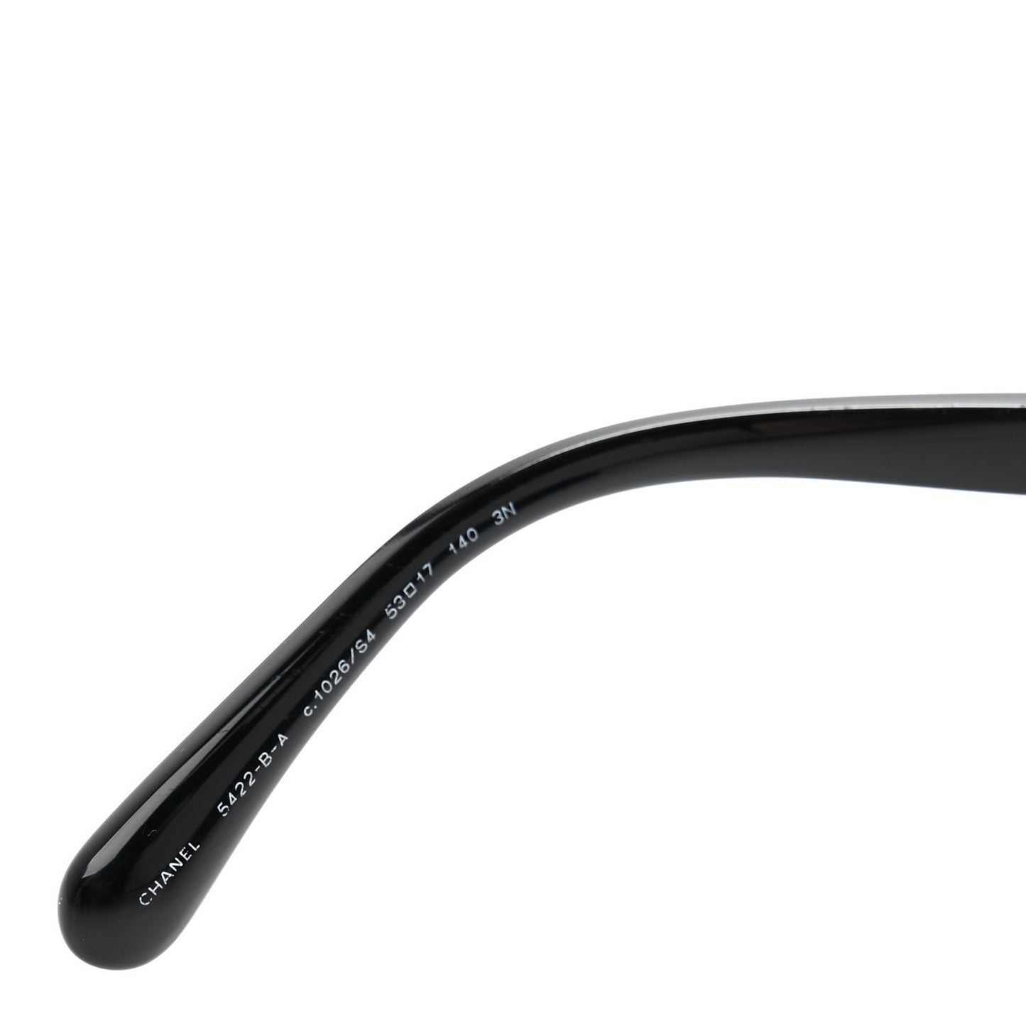 Acetate Strass Square Sunglasses 5422-B-A Black White