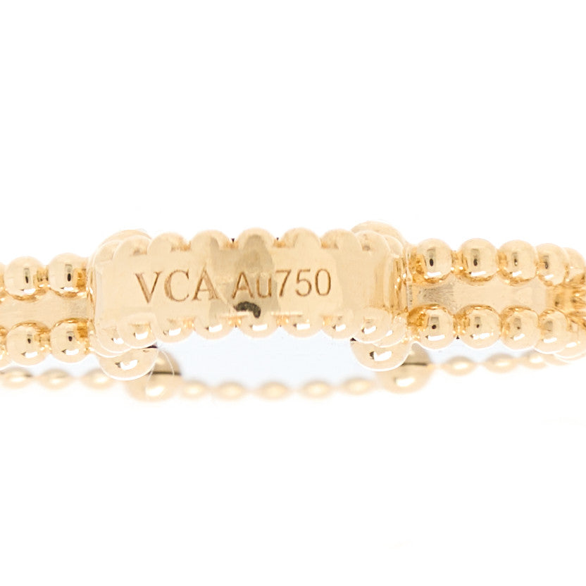 18K Yellow Gold Black Onyx 5 Motifs Vintage Alhambra Bracelet