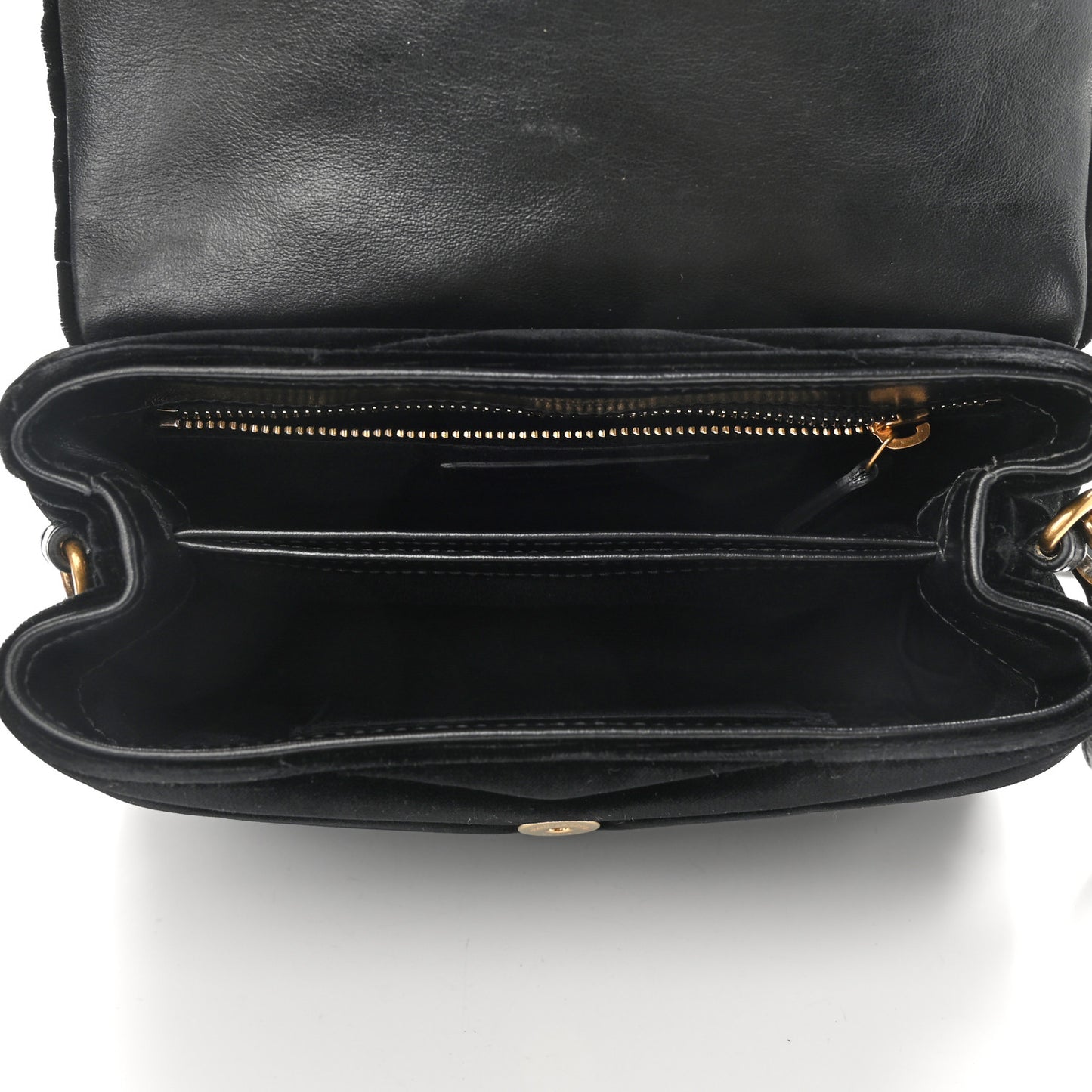 Velvet Y Quilted Monogram Toy Loulou Chain Satchel French Black