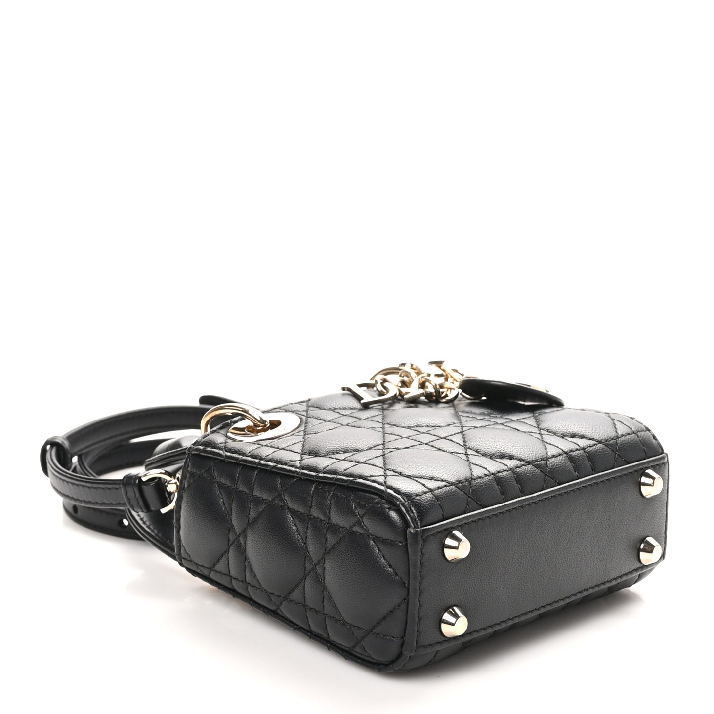 Lambskin Cannage Micro Lady Dior Black