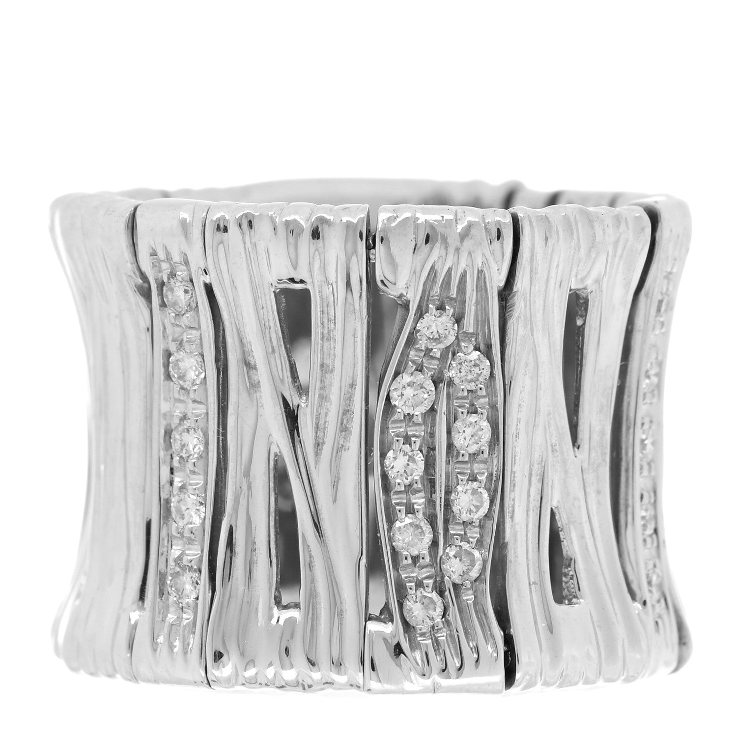 Roberto Coin 18K White Gold Diamond Elephantino Ring 49 5 1 of 4