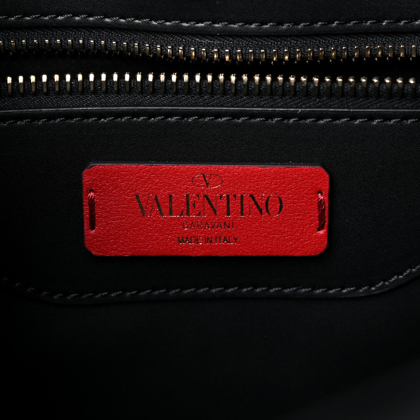 Calfskin Rockstud Vertical Tote Black