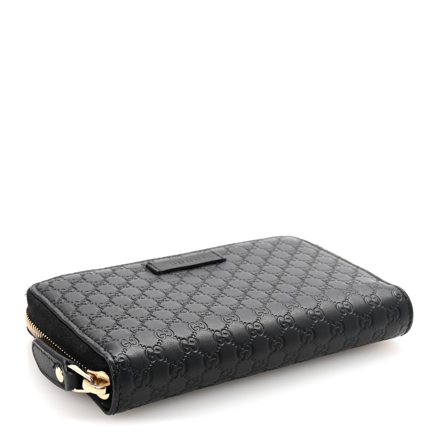 Soft Microguccissima Zip Around Organizer Wallet Black
