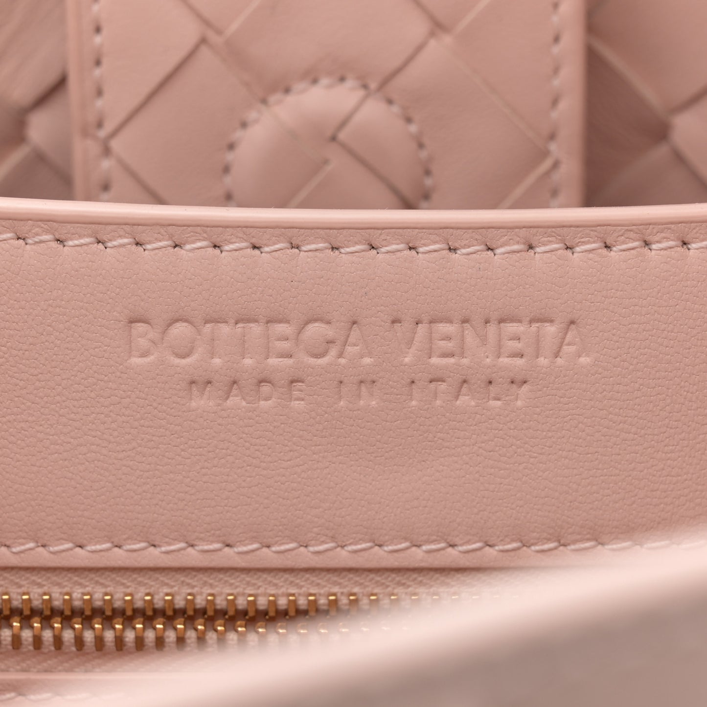 Nappa Intrecciato Medium Andiamo Shoulder Bag Lotus