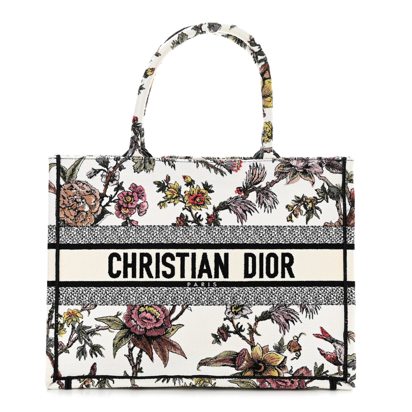 Canvas Jardin Botanique Embroidered Medium Book Tote Multicolor