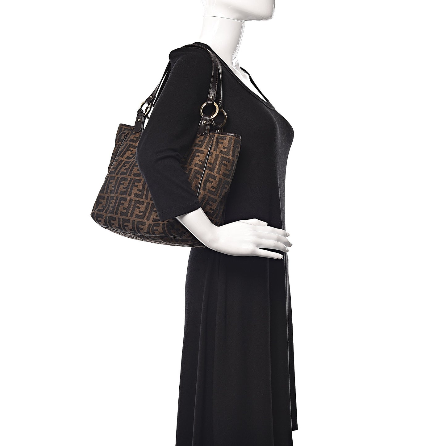 Zucca Patent Small Chef Shopping Tote Tobacco Moro