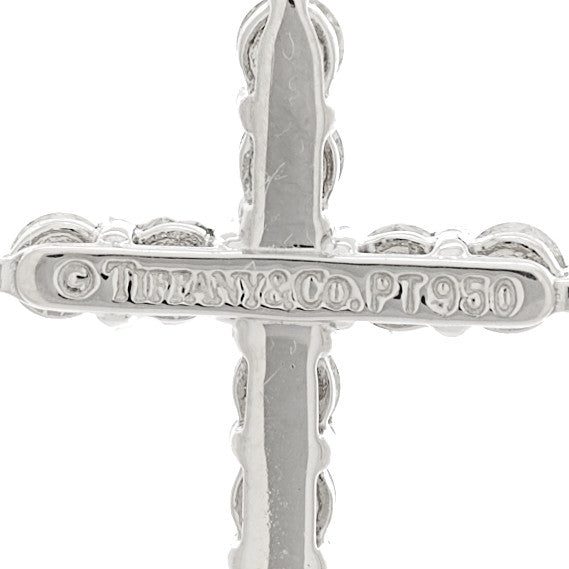 Platinum Diamond Mini Cross Pendant