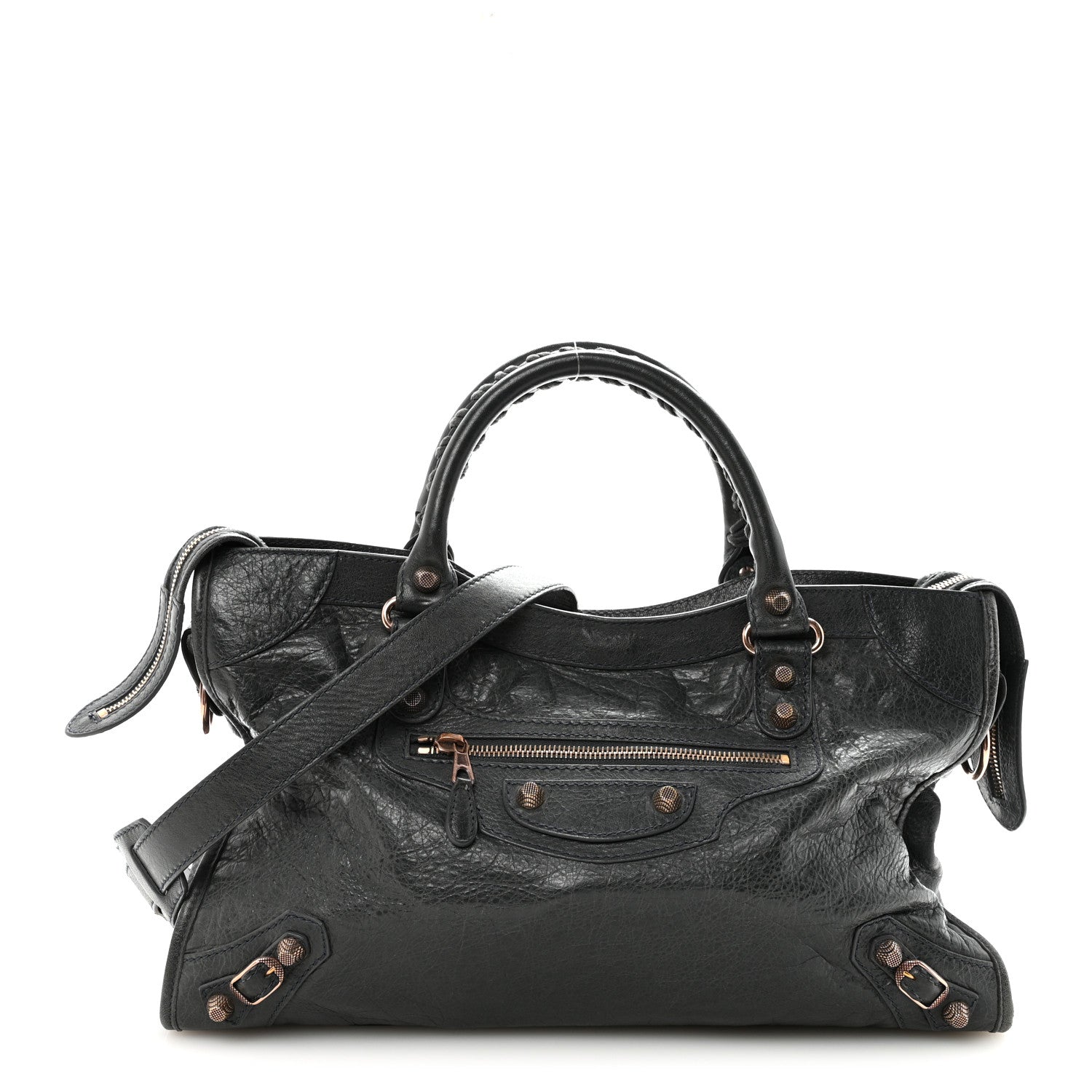Balenciaga Agneau Giant 12 Rose Gold Hardware City Anthracite