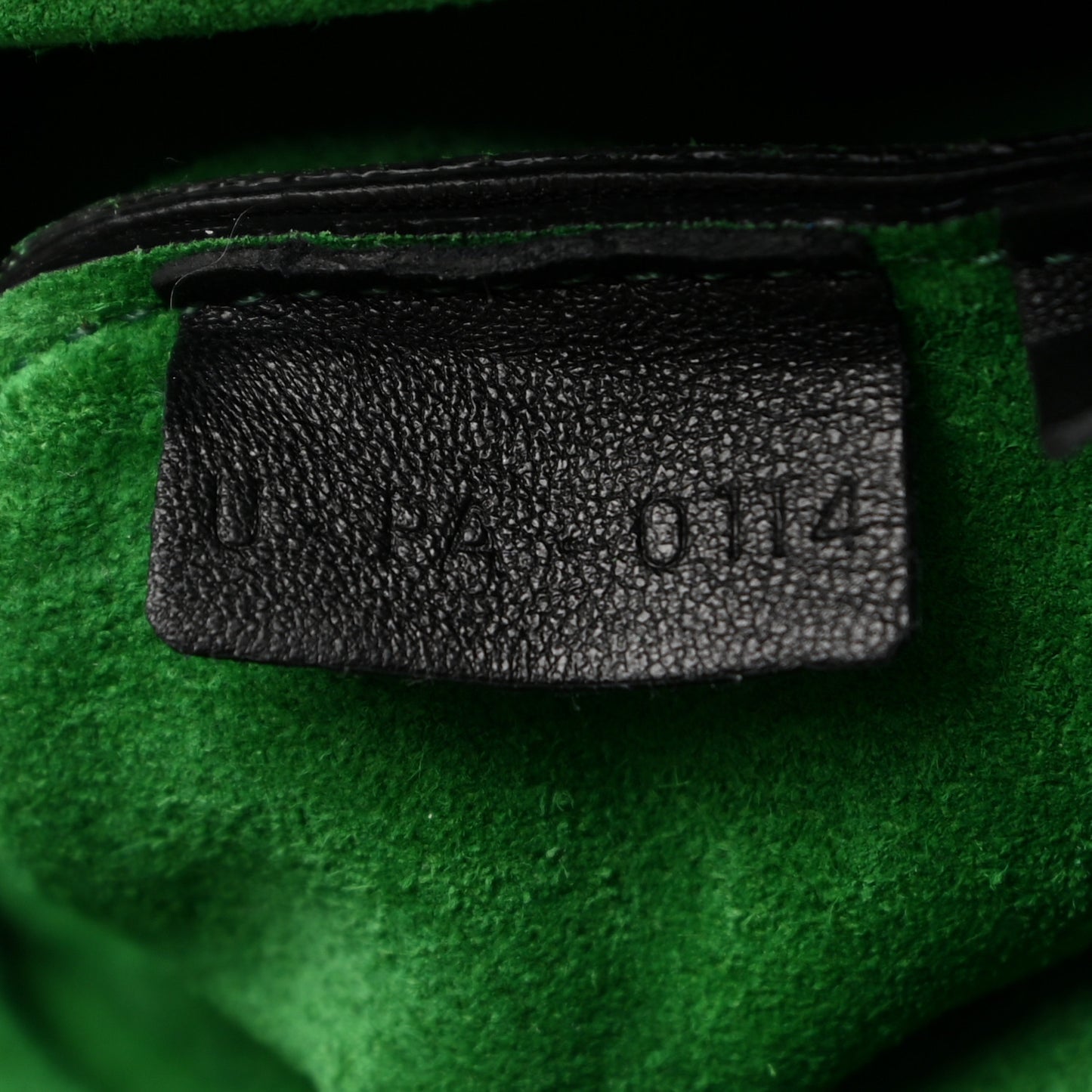 Calfskin Folded Clutch Black Grass