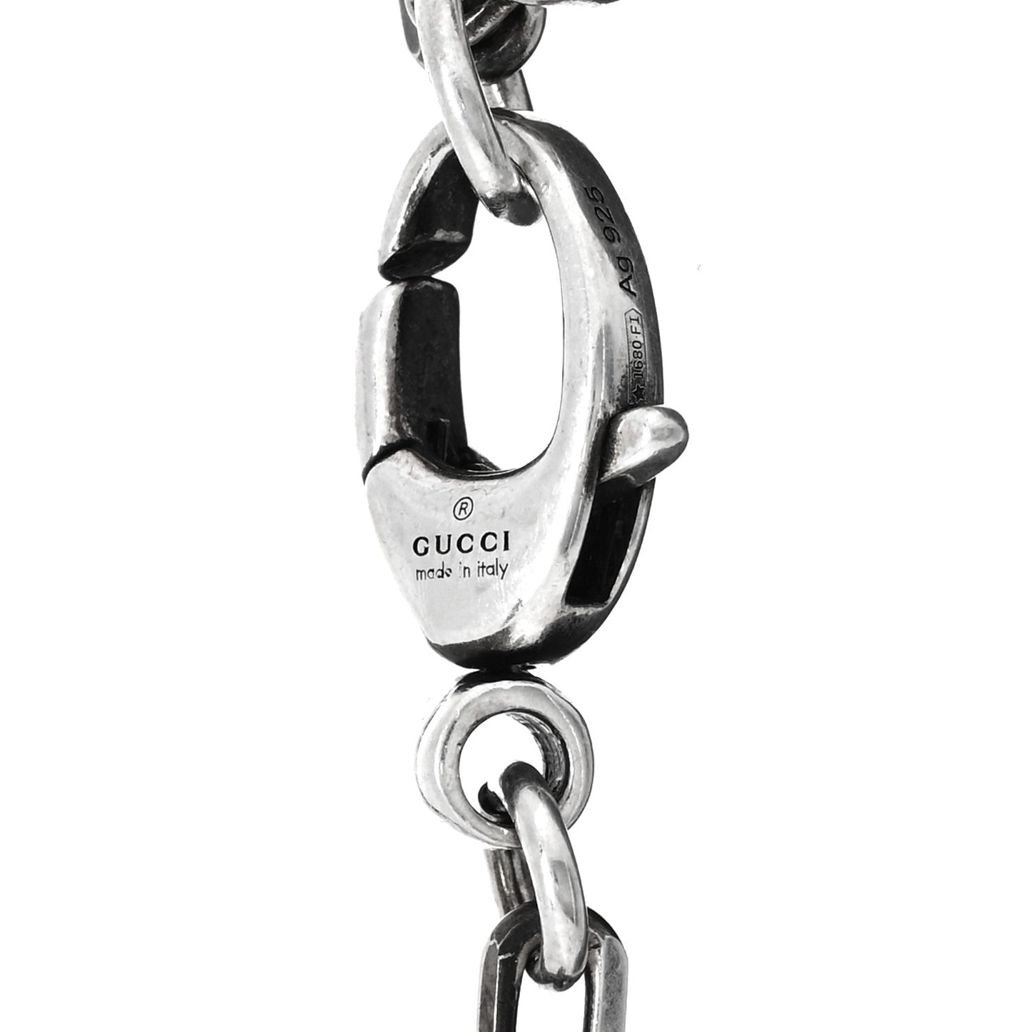 Sterling Silver Torchon Double G Bracelet