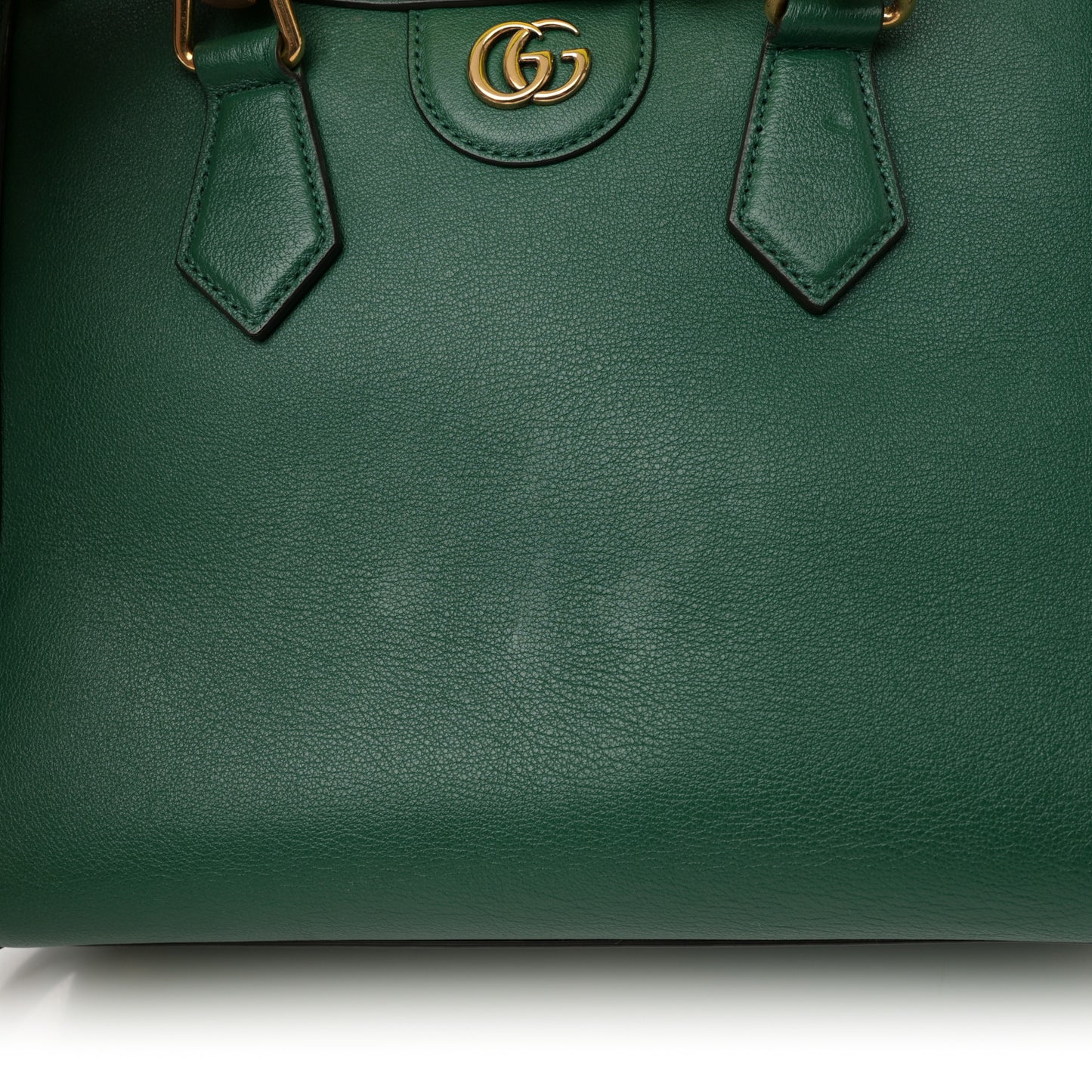 Wonka Grain Calfskin Small Diana Tote Bag Green Yellow Fluo