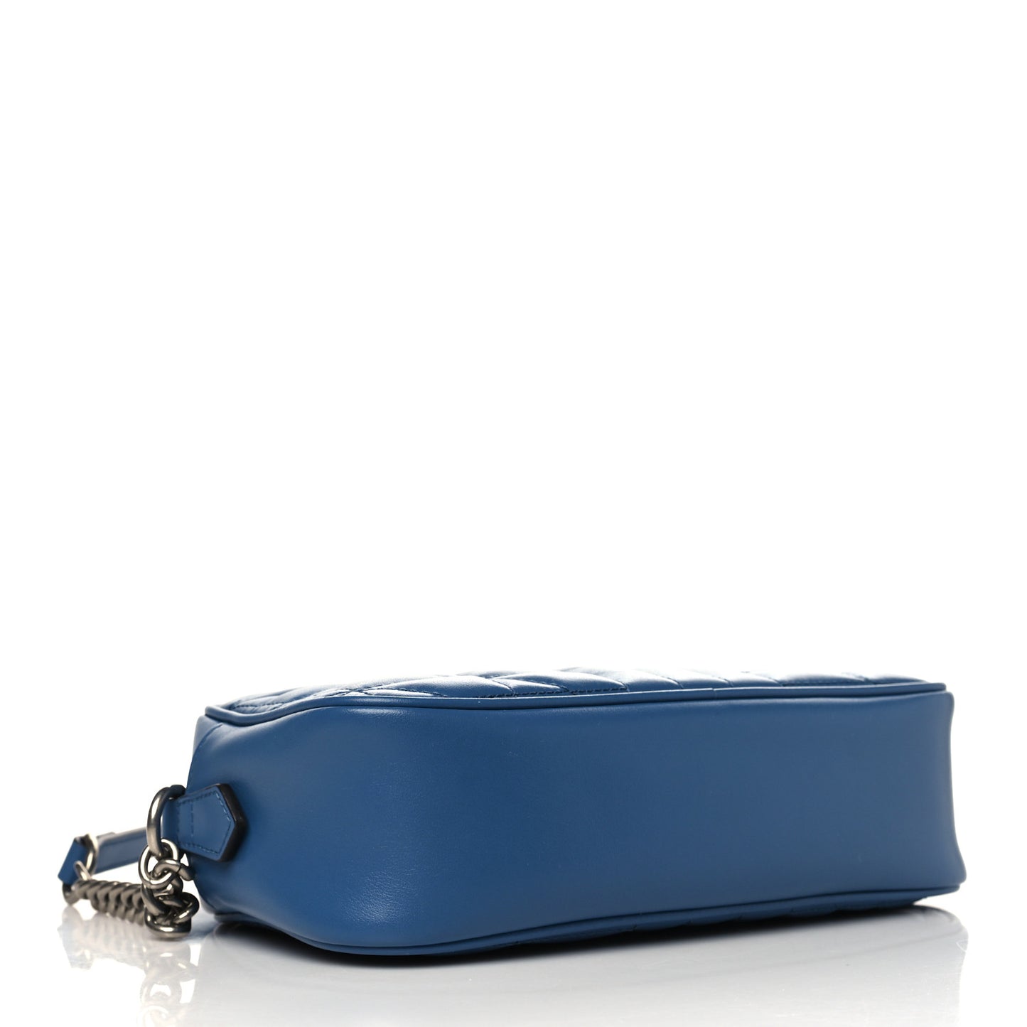 Calfskin Matelasse Aria Small GG Marmont Chain Shoulder Bag Clear Blue