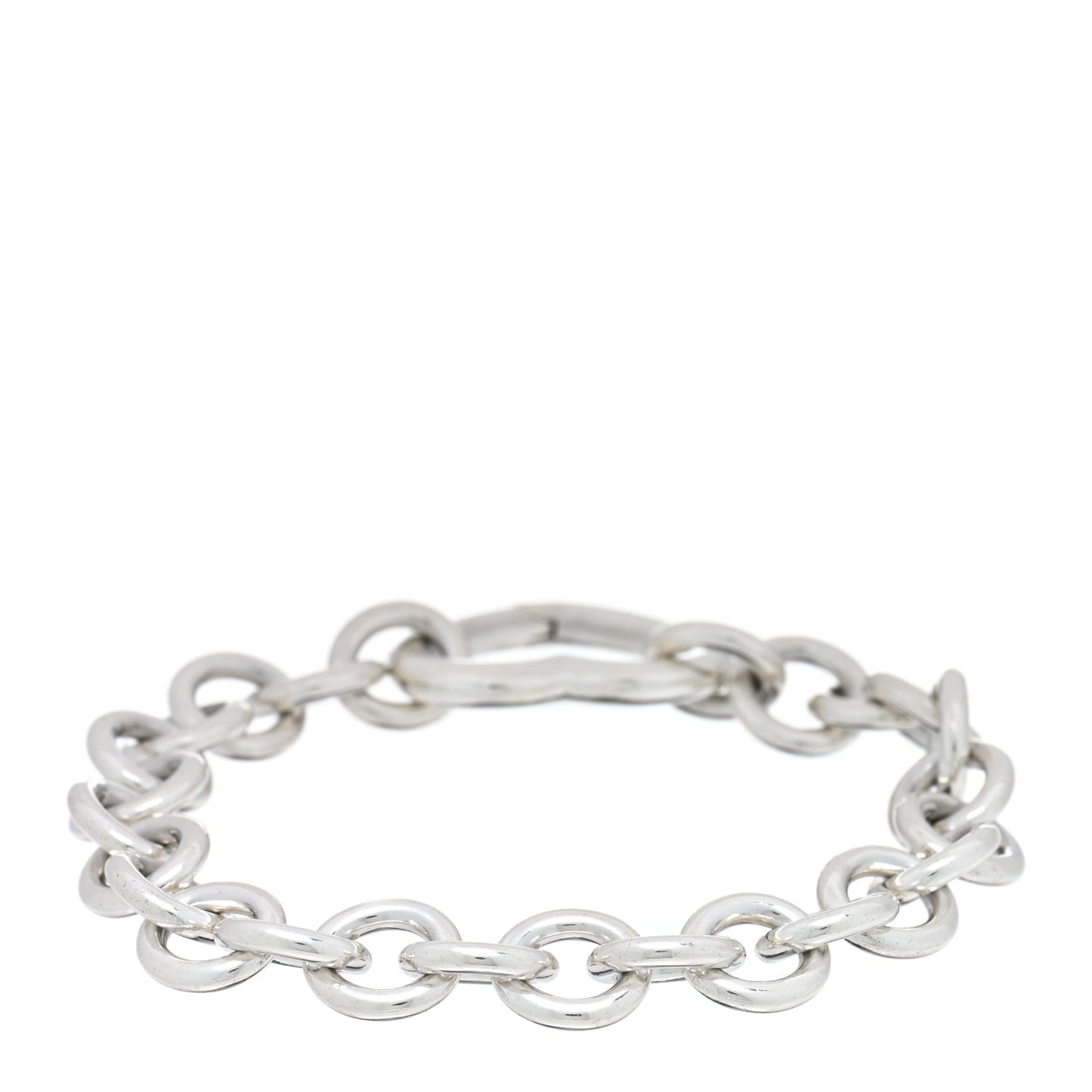 Sterling Silver Open Heart Clasp Bracelet