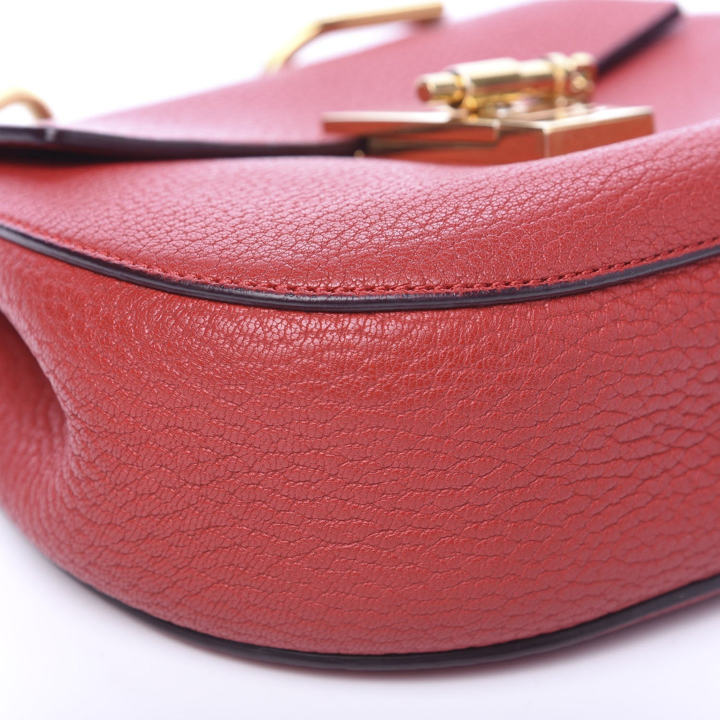 Grained Lambskin Mini Drew Shoulder Bag Intense Red