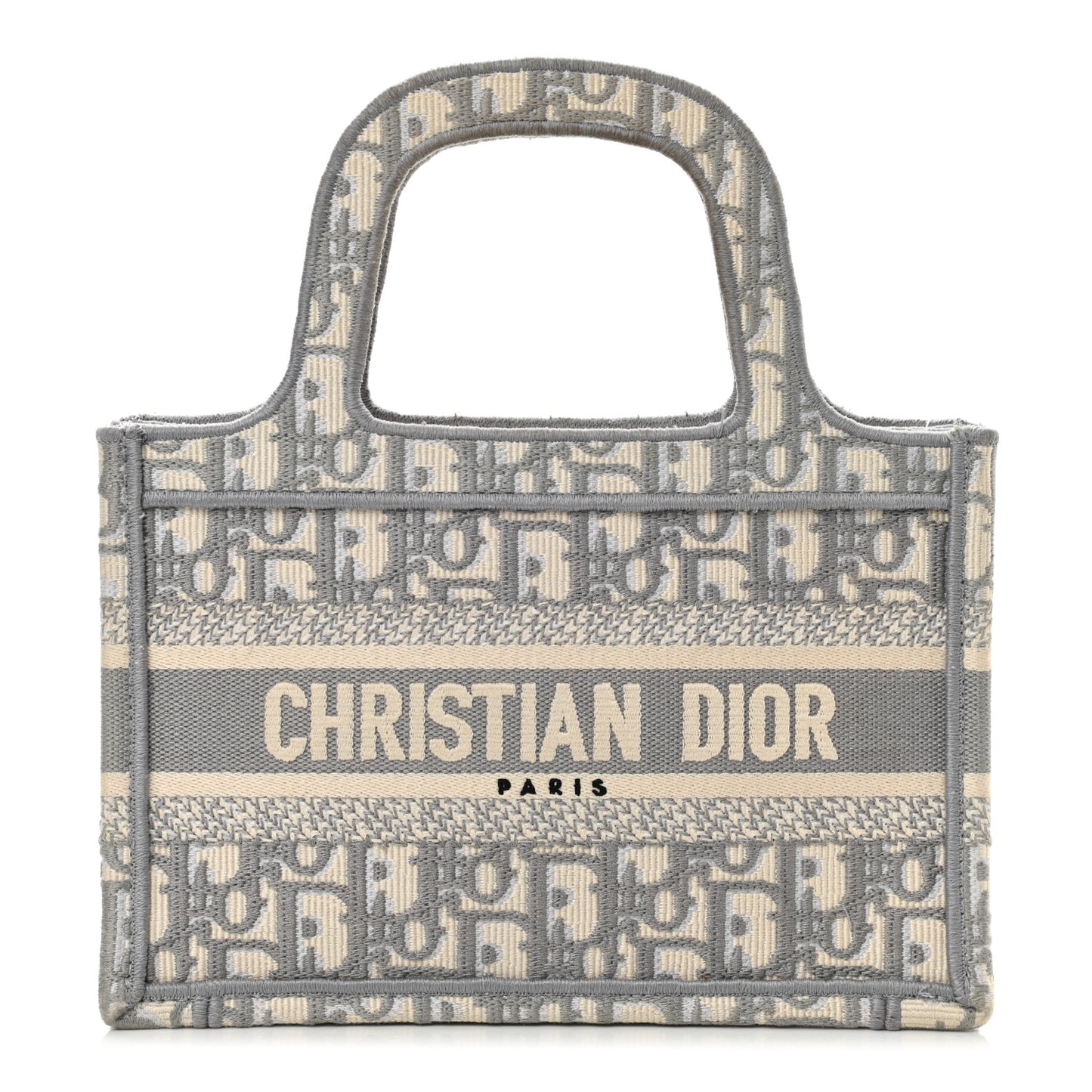 Oblique Mini Book Tote Grey Multicolor