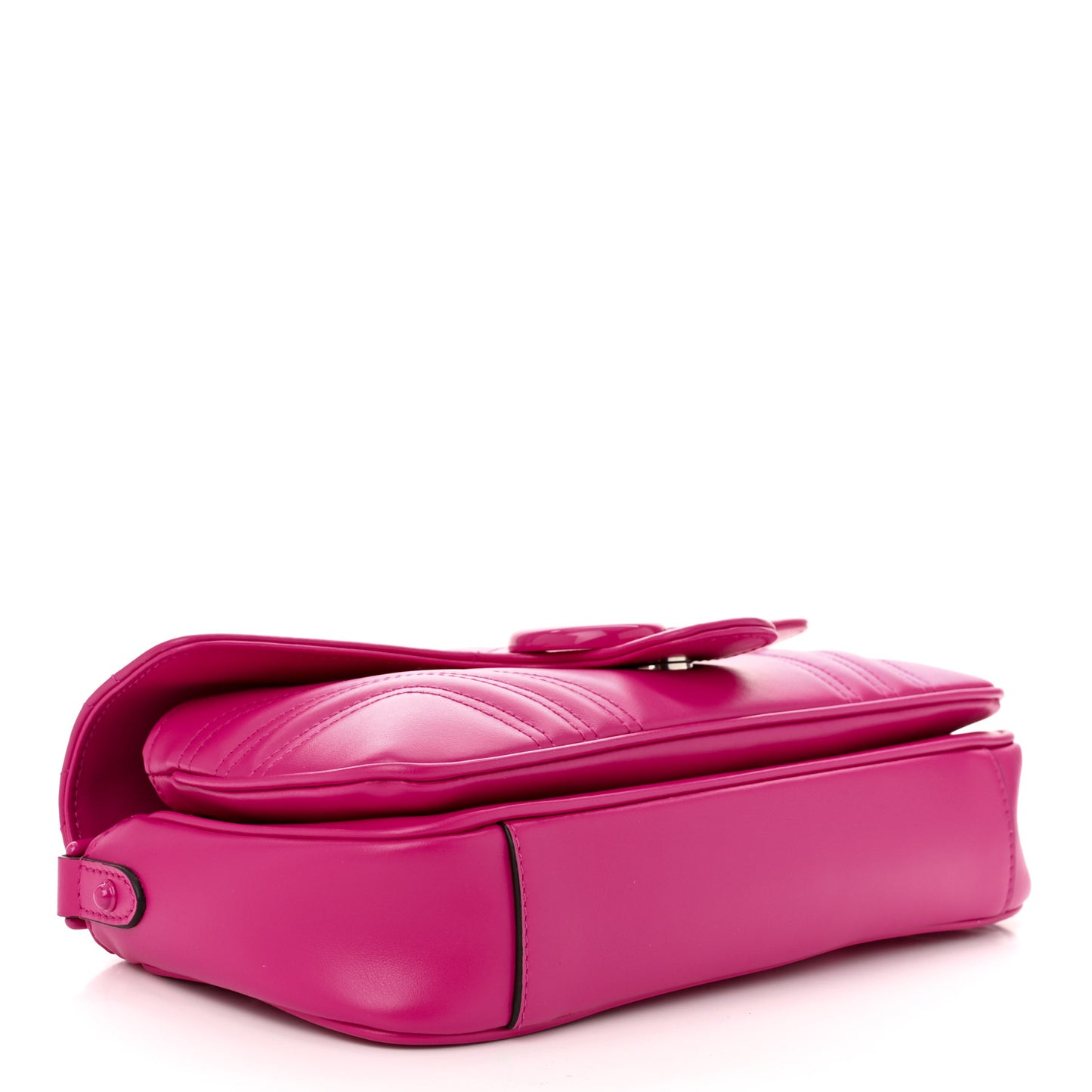 Calfskin Matelasse Monochrome GG Marmont Crossbody Shoulder Bag Classic Fuxia