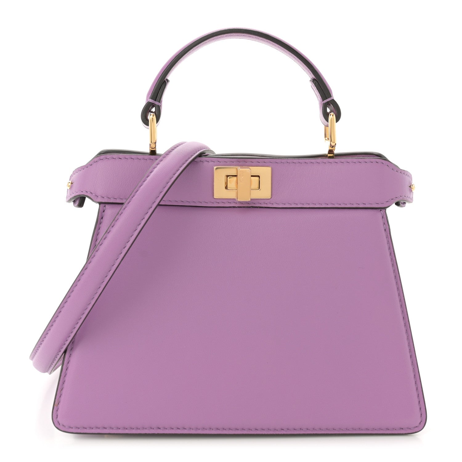 Fendi Shiny Nappa Petite Peekaboo I SEE U Satchel Agapanto 1 of 12