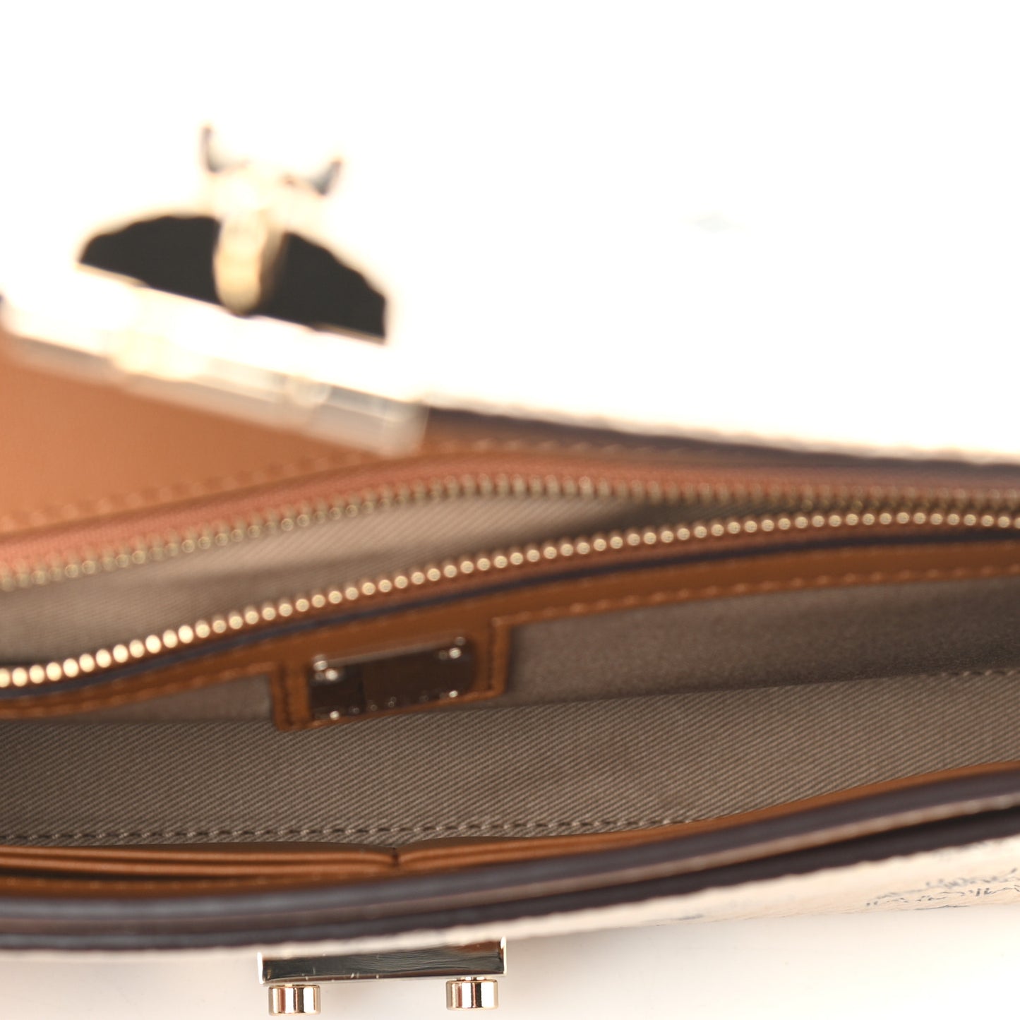 Metallic Visetos Medium Millie Crossbody Bag Berlin Gold
