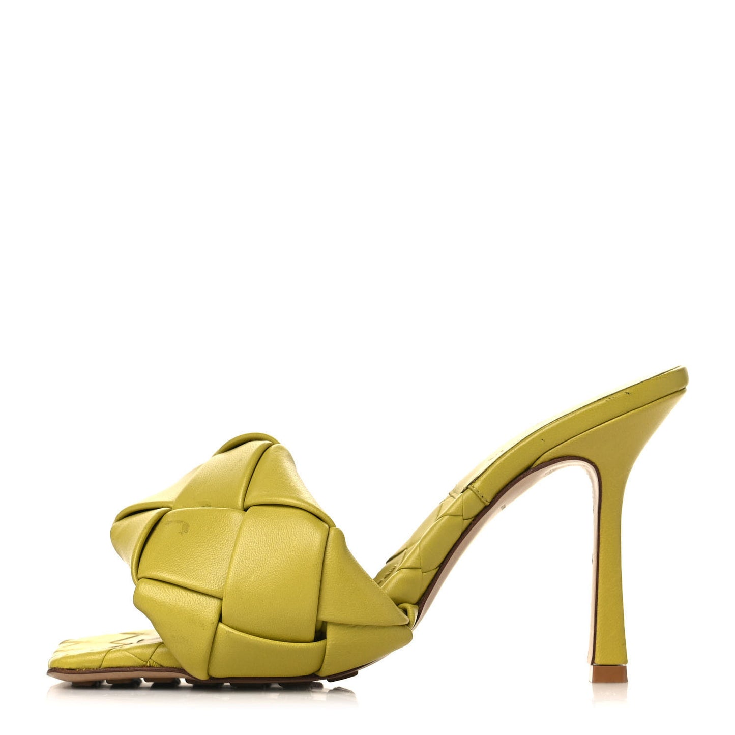 Nappa Maxi Intrecciato Lido 90mm Mule Sandals 37 Acid