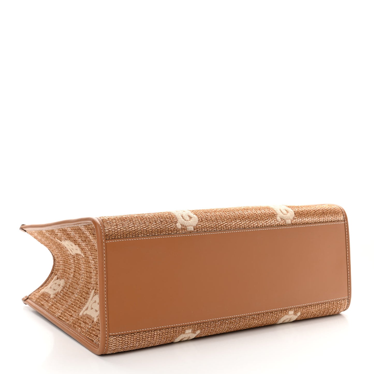 Raffia Calfskin Medium Freya Tote Natural