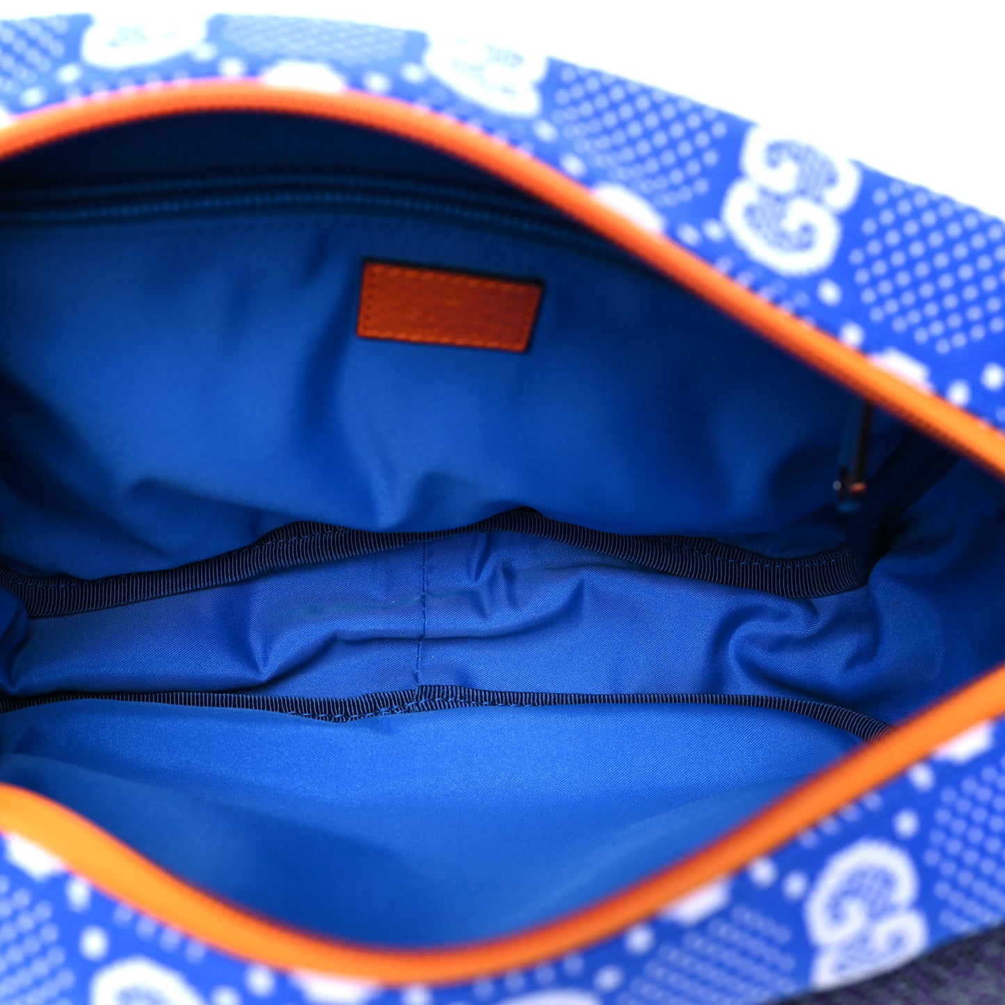 Jersey GG Monogram All Over Sporty Flap Backpack Blue Multicolor