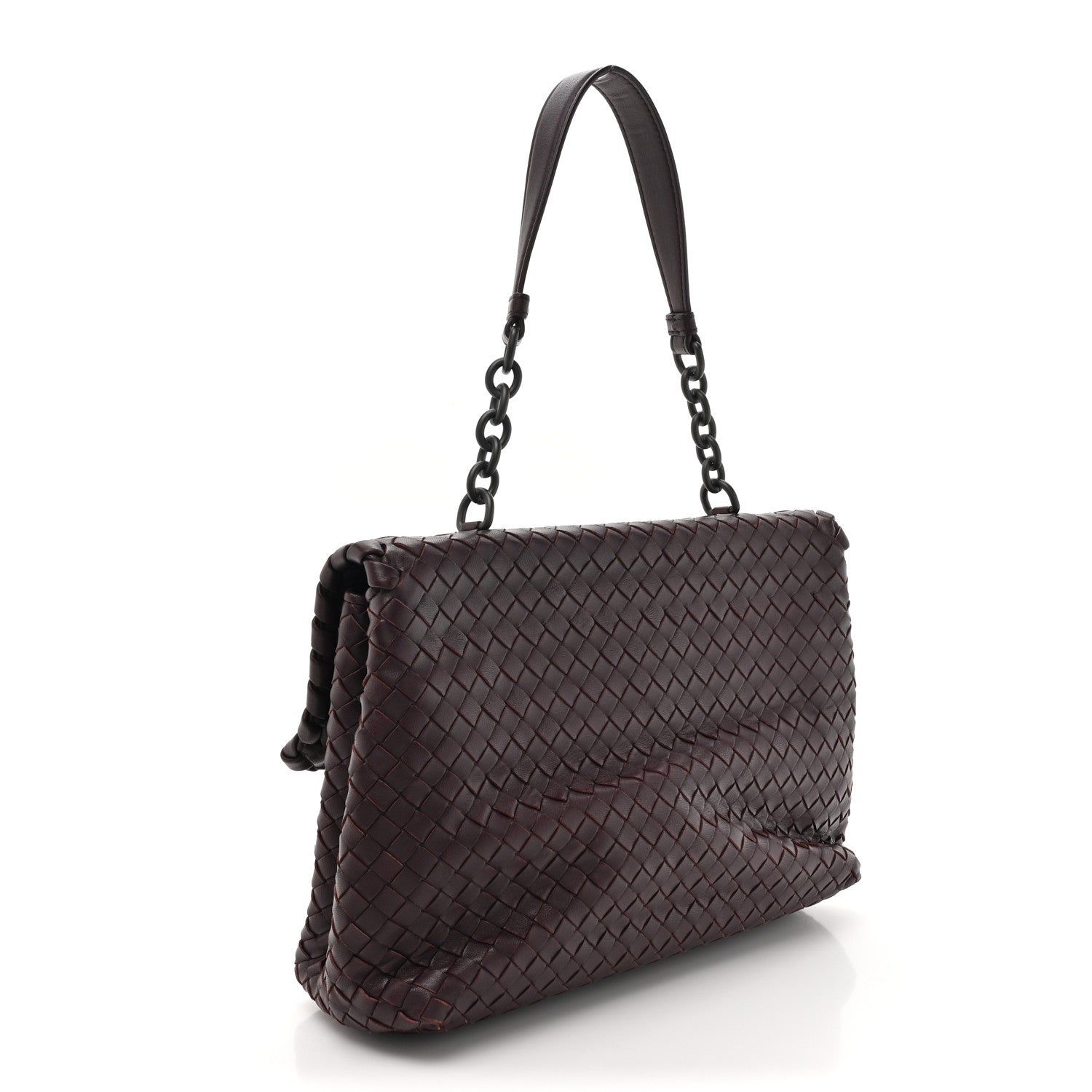 Bottega Veneta Nappa Intrecciato Large Olimpia Bag Burgundy 3 of 14
