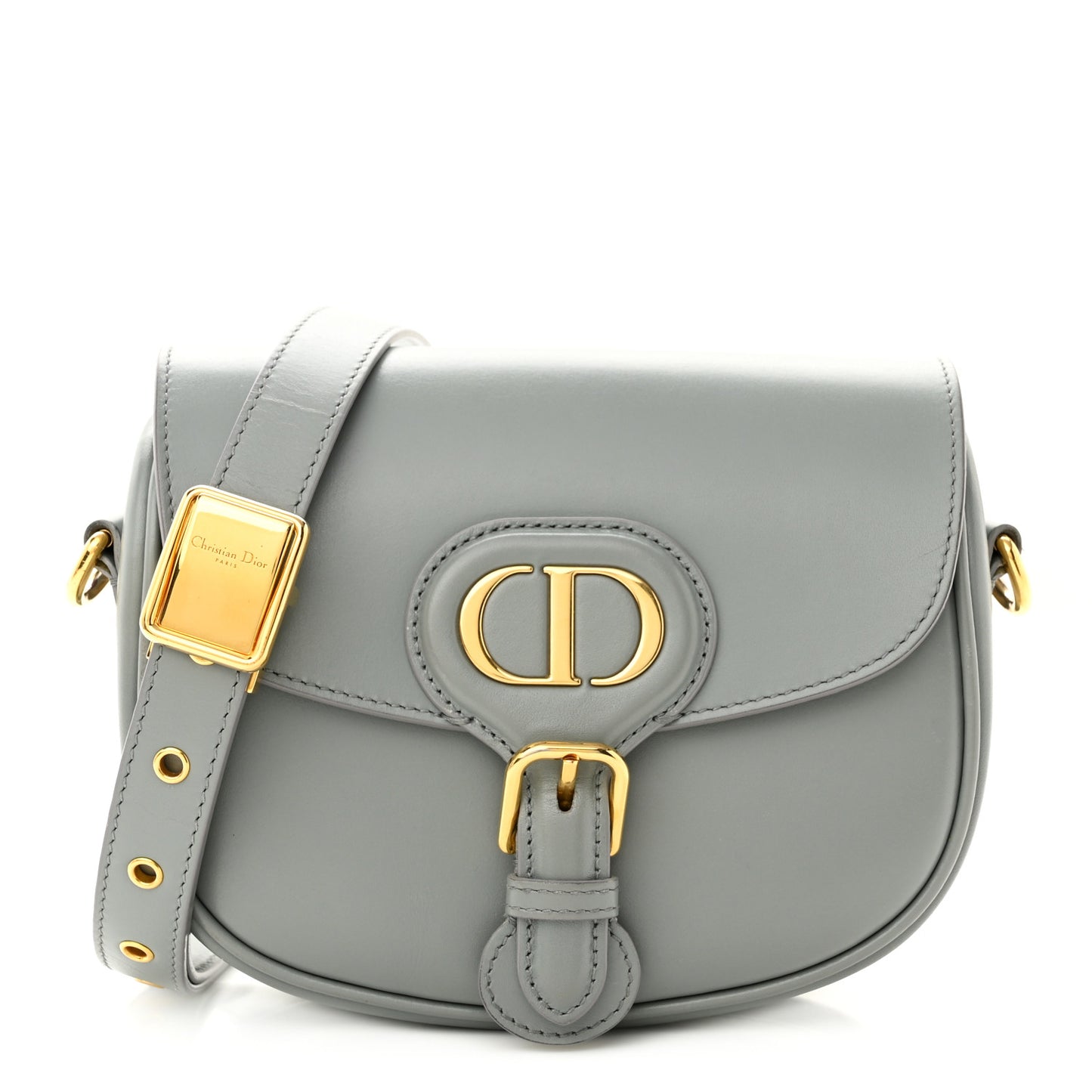 Box Calfskin Small Bobby Bag Gray