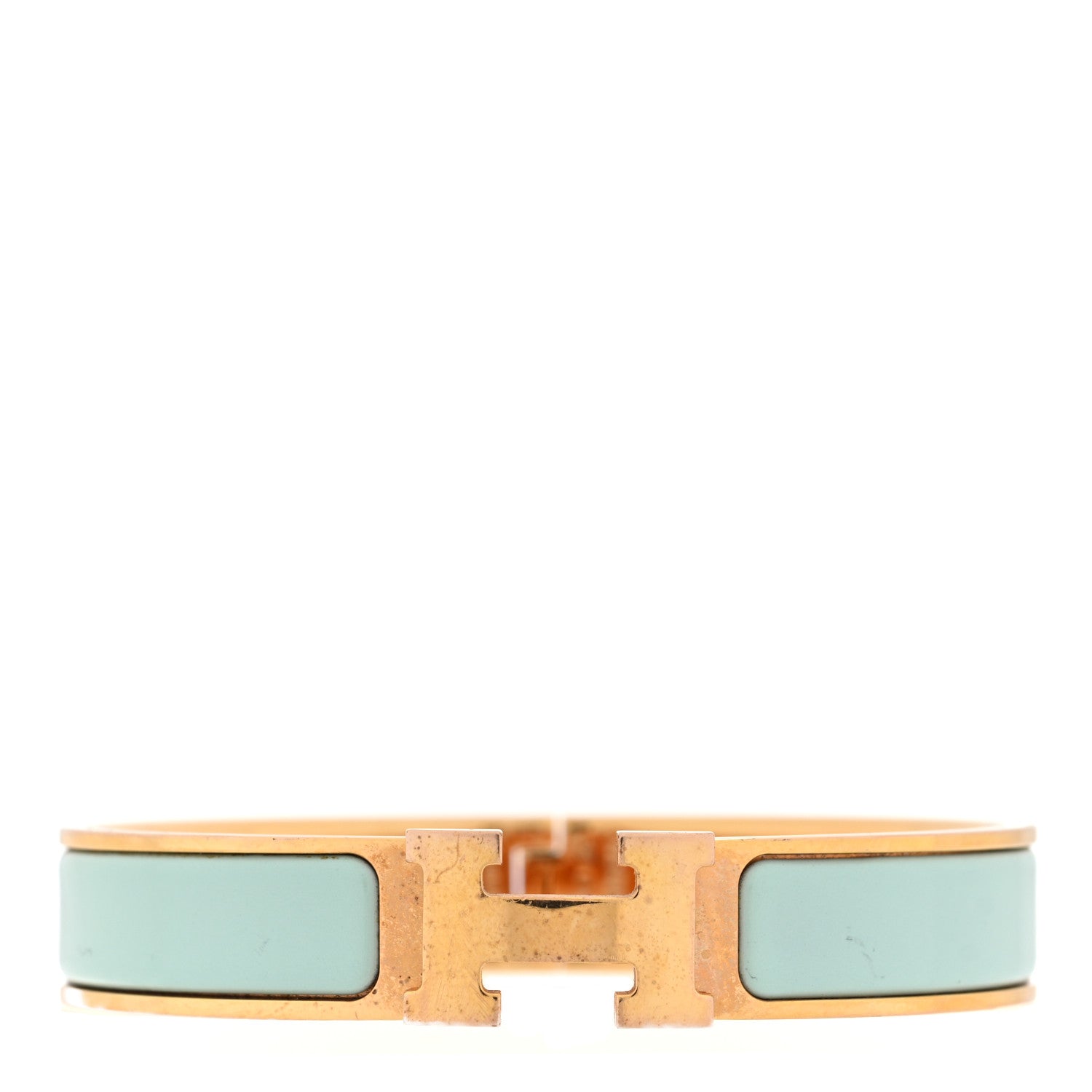Hermes Enamel Narrow Clic Clac H Bracelet GM Bleu Polaire 1760879