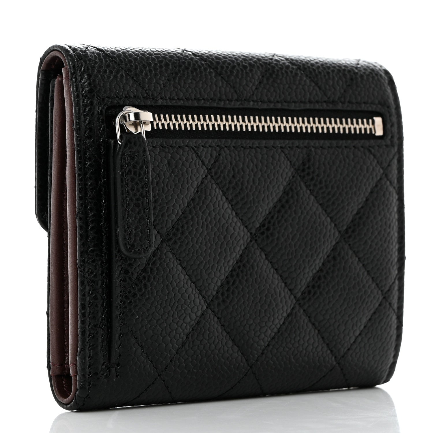 Chanel Caviar Quilted Compact Flap Wallet Black 3 of 8