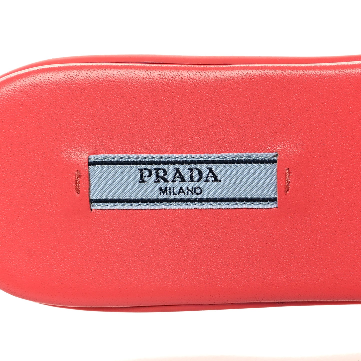Spazzolato Triangle Logo Slide Flat Sandals 38 Corallo
