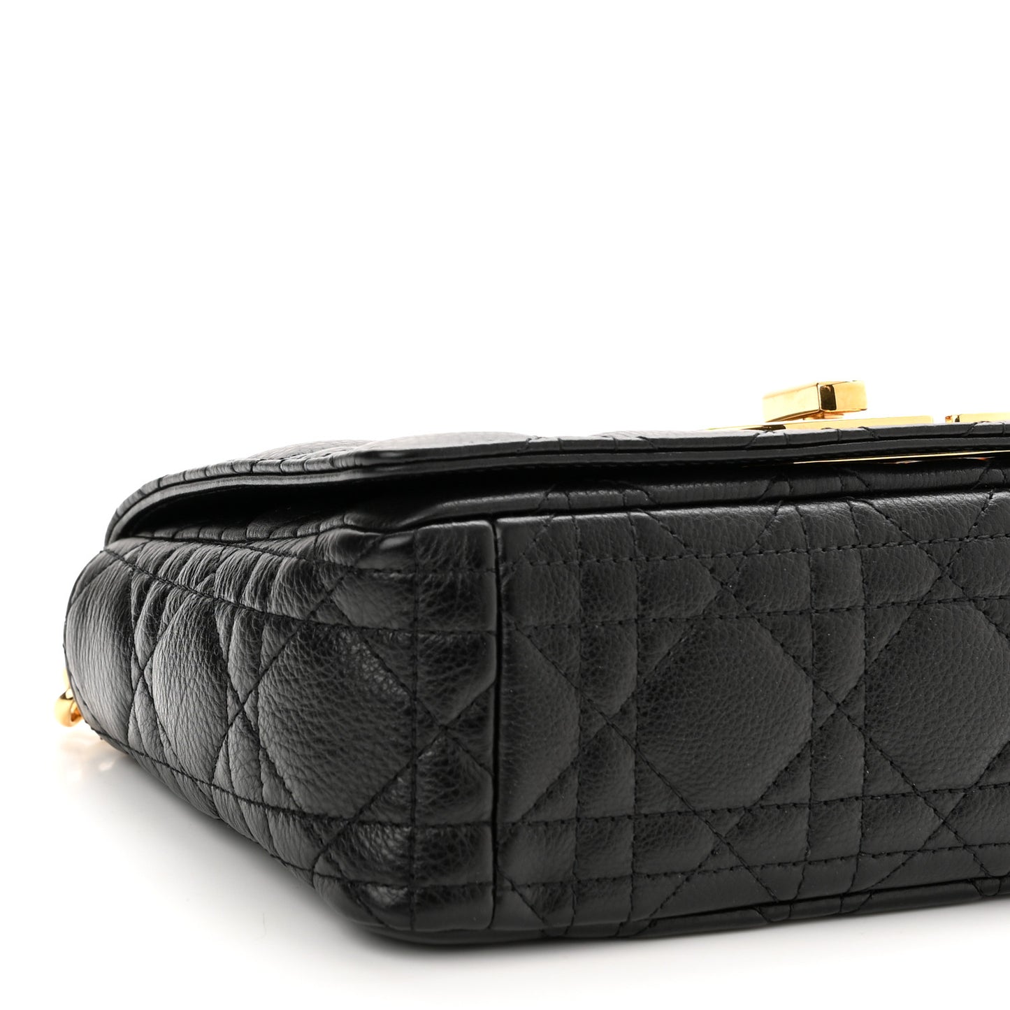 Calfskin Cannage Small Caro Bag Black