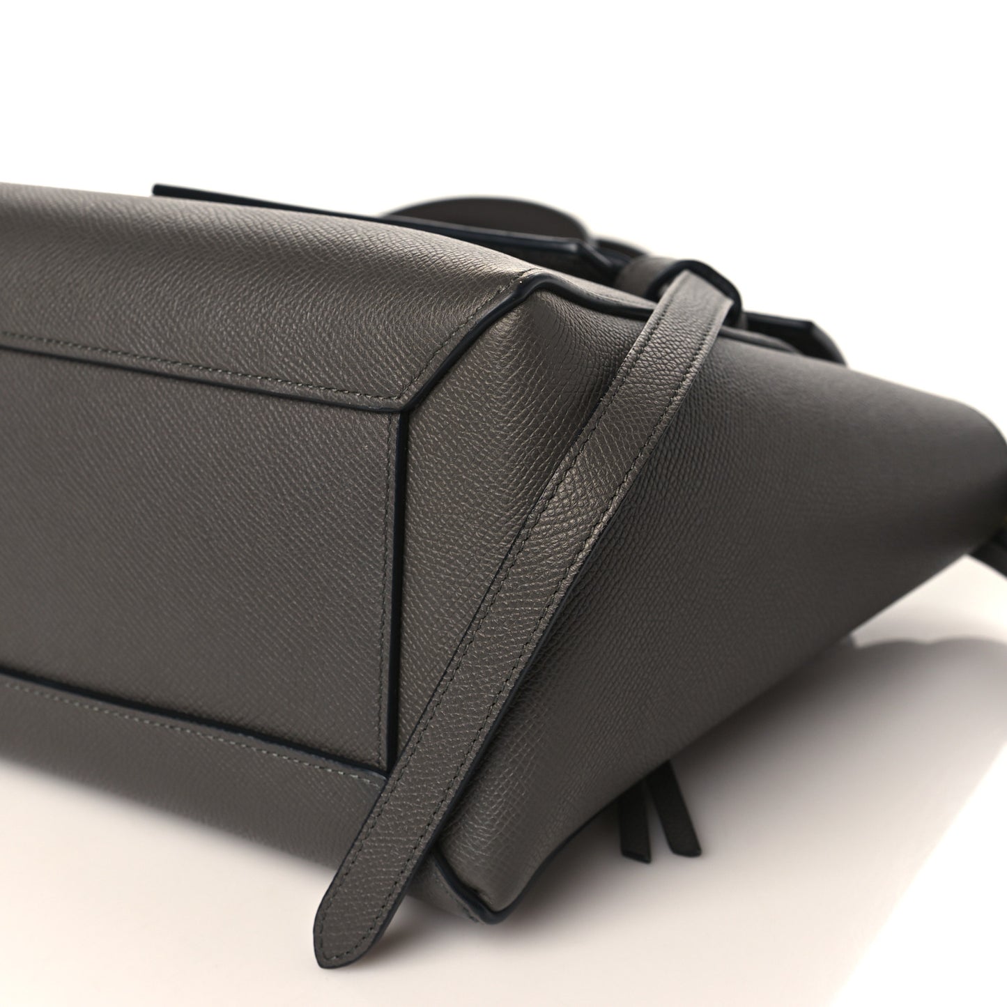 Baby Grained Calfskin Micro Belt Bag Grey