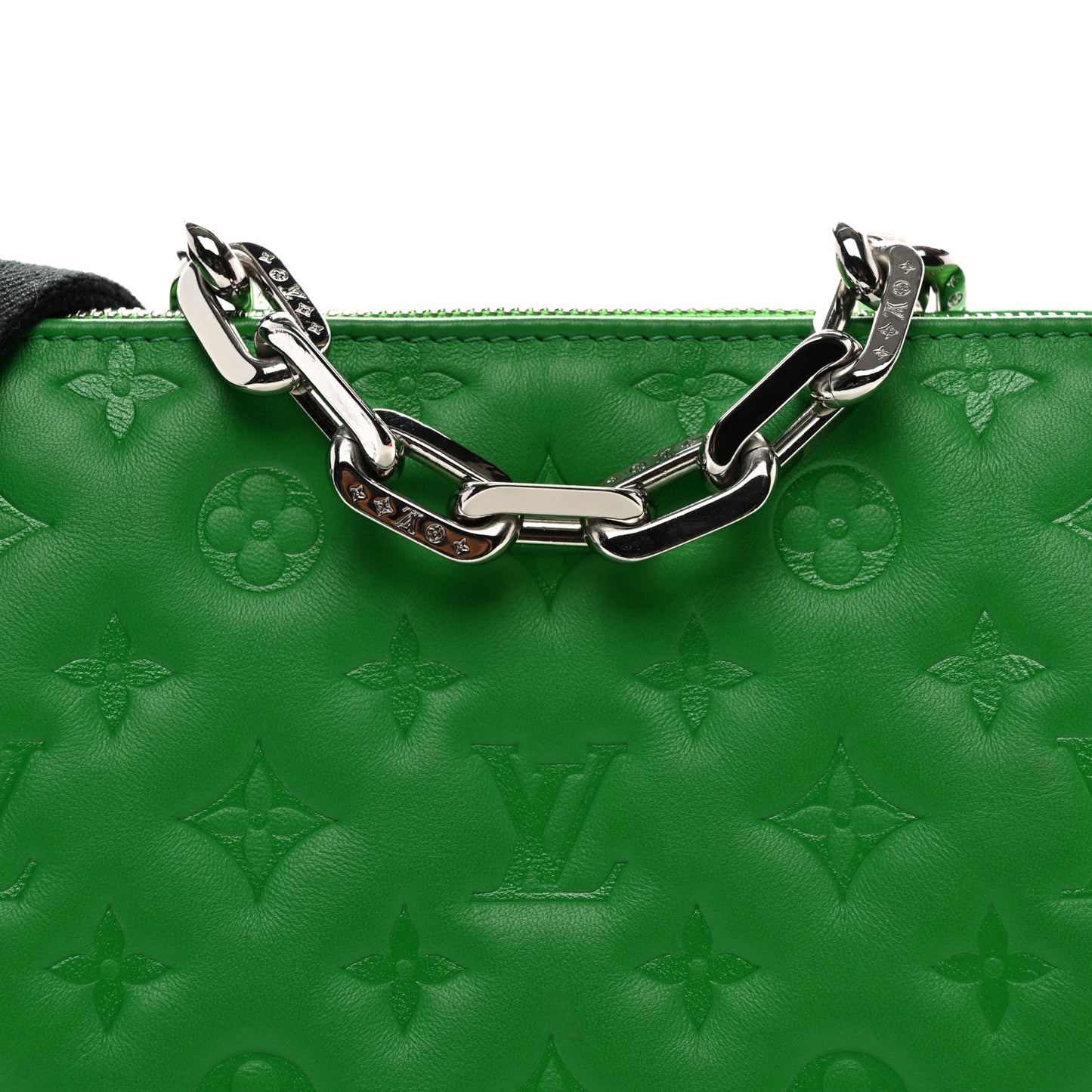 Lambskin Embossed Monogram Coussin PM LV Motion Green